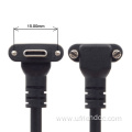 Custom 90 Degree Angle Screw Locking Panel Mount USB 3.0 A Male to Type C Cable